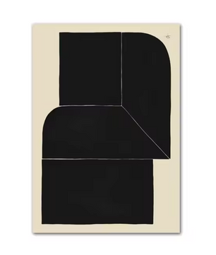 Abstracte Minimalistische Citroen Vaas Canvas Poster – Scandinavische Wanddecoratie