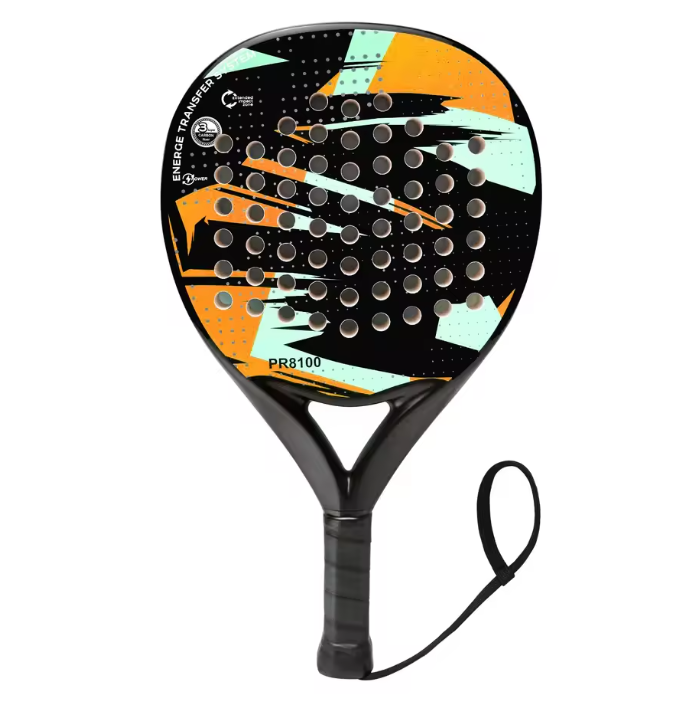 Padel Racket met Carbon Fiber Oppervlak – Lichtgewicht met EVA Memory Foam Kern voor Controle en Kracht