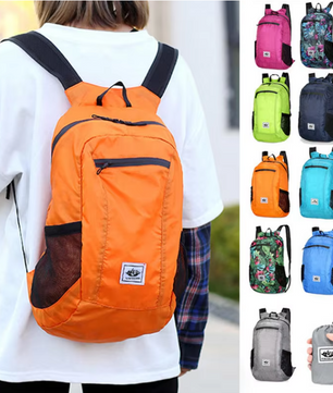 Opvouwbare Rugzak 20L – Lichtgewicht Outdoor Backpack voor Reizen, Wandelen en Fietsen