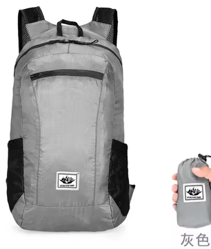 Opvouwbare Rugzak 20L – Lichtgewicht Outdoor Backpack voor Reizen, Wandelen en Fietsen