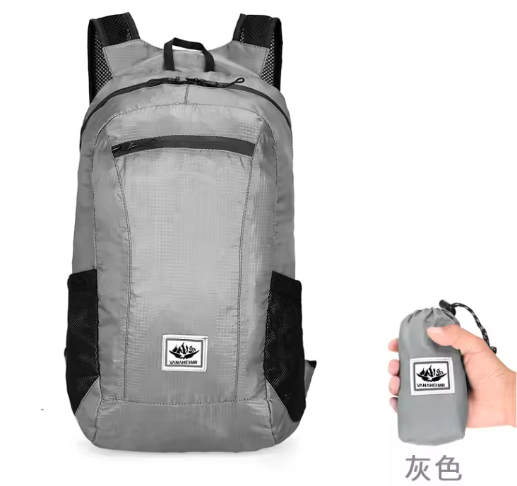Opvouwbare Rugzak 20L – Lichtgewicht Outdoor Backpack voor Reizen, Wandelen en Fietsen