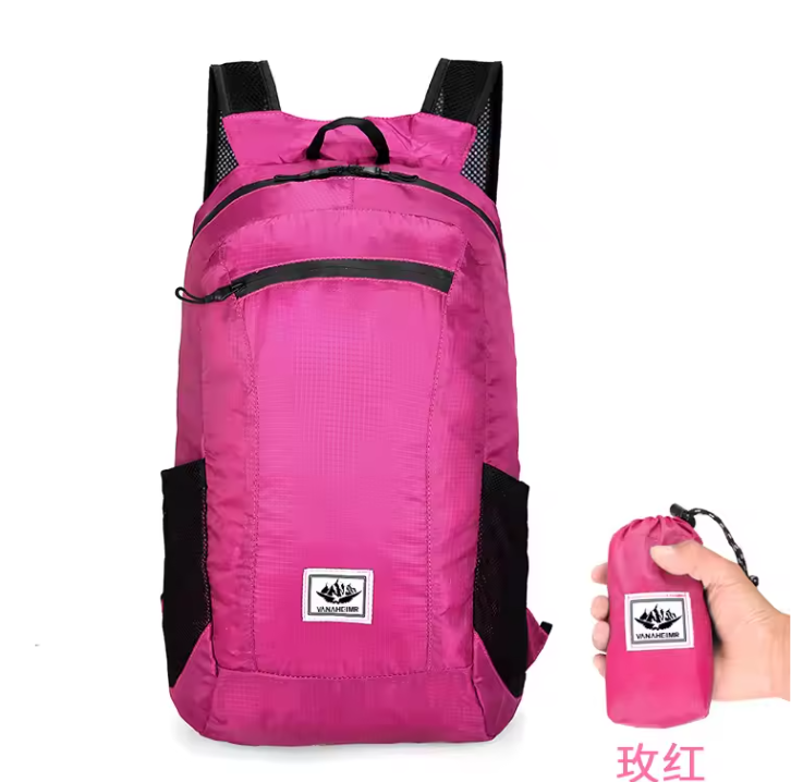 Opvouwbare Rugzak 20L – Lichtgewicht Outdoor Backpack voor Reizen, Wandelen en Fietsen