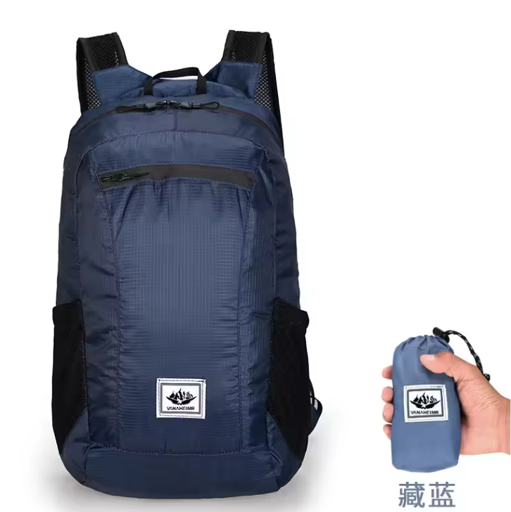 Opvouwbare Rugzak 20L – Lichtgewicht Outdoor Backpack voor Reizen, Wandelen en Fietsen