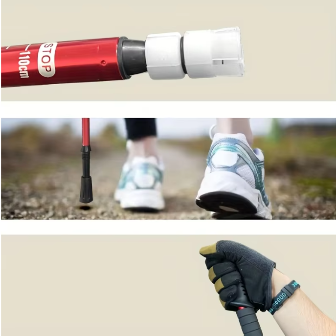 Wandelstok Trekking Pole – Lichtgewicht en Verstelbaar met Antislip Grip voor Outdoor Wandelen