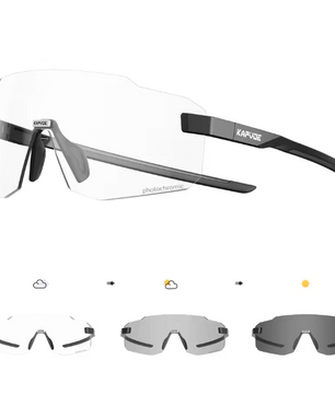 Sport Zonnebril Fotochromisch – UV400 Fietsbril met Frameloos Design voor Outdoor en MTB
