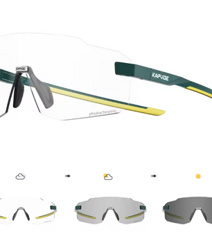 Sport Zonnebril Fotochromisch – UV400 Fietsbril met Frameloos Design voor Outdoor en MTB