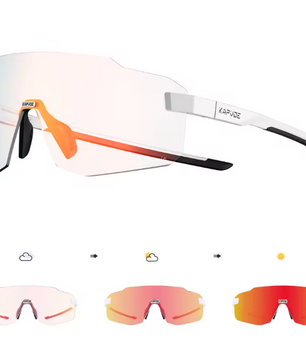 Sport Zonnebril Fotochromisch – UV400 Fietsbril met Frameloos Design voor Outdoor en MTB