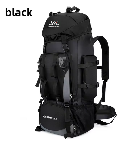 90L Waterdichte Hiking Rugzak – Grote Capaciteit voor Trekking, Kamperen en Backpacken