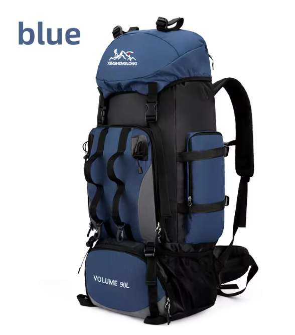 90L Waterdichte Hiking Rugzak – Grote Capaciteit voor Trekking, Kamperen en Backpacken