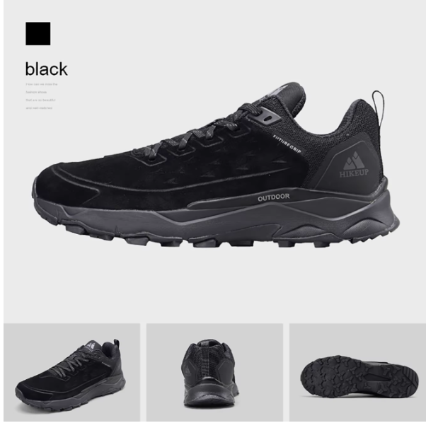 Heren Hiking Schoenen – Slijtvast en Antislip Outdoor Wandelschoenen van Suède Leer