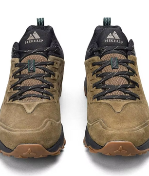 Heren Hiking Schoenen – Slijtvast en Antislip Outdoor Wandelschoenen van Suède Leer