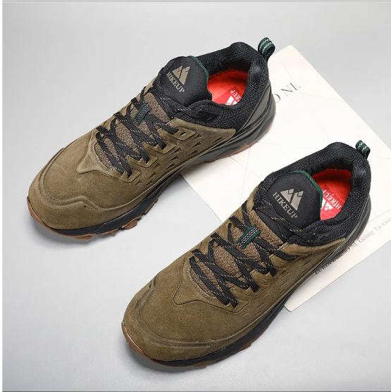 Heren Hiking Schoenen – Slijtvast en Antislip Outdoor Wandelschoenen van Suède Leer