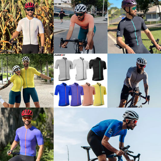 Unisex Fietsshirt – Ademend, Sneldrogend en UV-bescherming, Slim Fit Wielershirt voor MTB en Racefiets