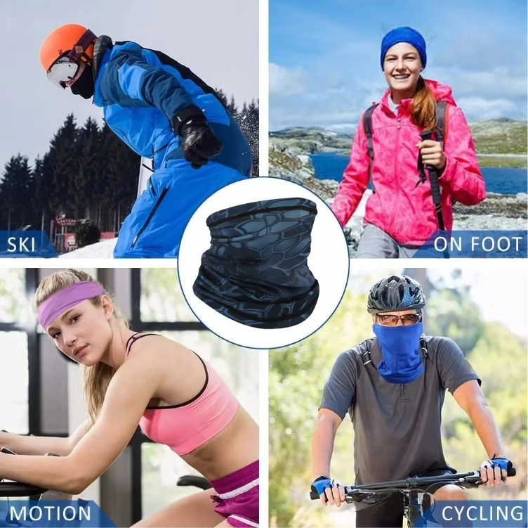 Multifunctionele Nekwarmer – Ademend, UV-bescherming en Naadloos, Unisex Bandana en Gezichtsmasker