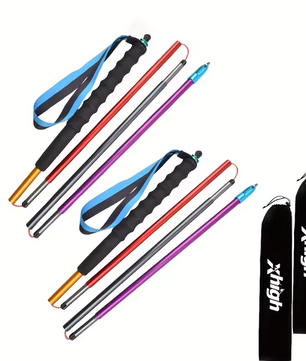 Opvouwbare Trekkingstokken – Ultralicht Aluminium Wandelstokken met Antislip Grip