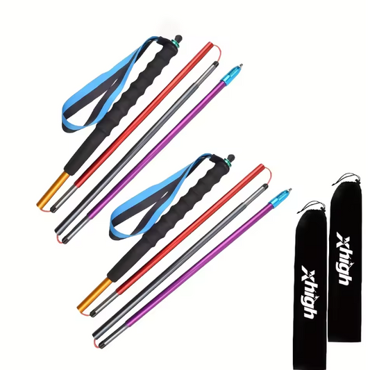 Opvouwbare Trekkingstokken – Ultralicht Aluminium Wandelstokken met Antislip Grip