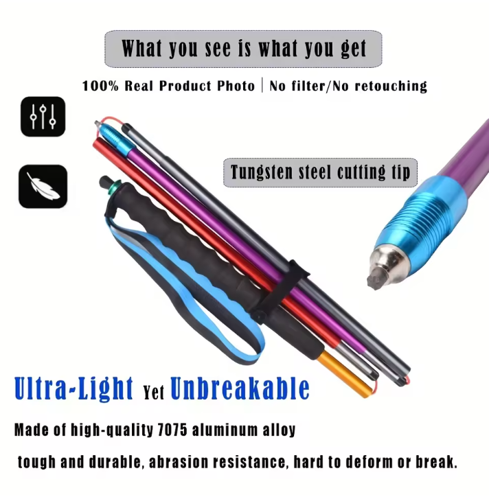 Opvouwbare Trekkingstokken – Ultralicht Aluminium Wandelstokken met Antislip Grip