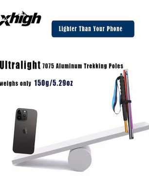 Opvouwbare Trekkingstokken – Ultralicht Aluminium Wandelstokken met Antislip Grip
