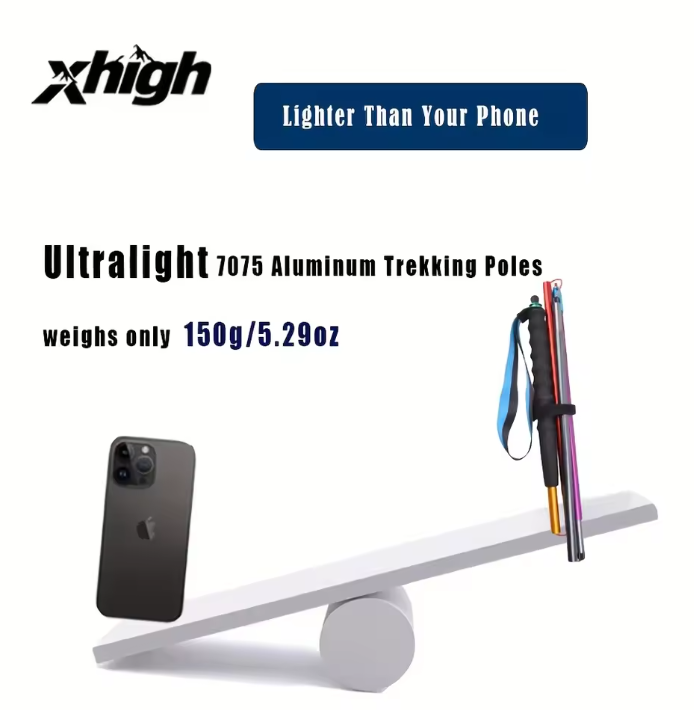 Opvouwbare Trekkingstokken – Ultralicht Aluminium Wandelstokken met Antislip Grip