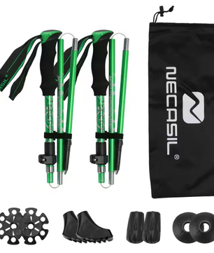Set van 2 Opvouwbare Trekkingstokken – Ultralicht Aluminium met Telescopische Verstelling