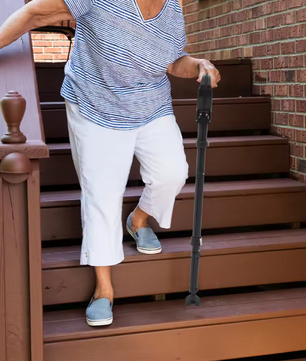 Opvouwbare Wandelstok met Zitje – Verstelbare Loopstok en Stoel in Eén