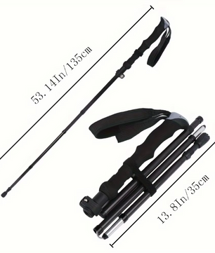 Set van 2 Carbon Trekkingstokken – Ultralicht, Opvouwbaar en Verstelbaar voor Wandelen en Hiken