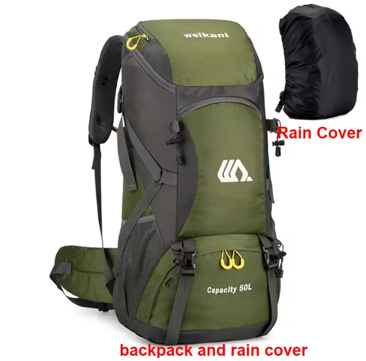 50L Outdoor Rugzak – Grote Waterafstotende Backpack voor Hiking, Reizen en Camping