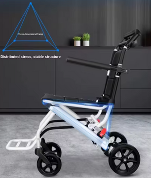 Opvouwbare Rolstoel – Lichtgewicht Transportstoel met Veiligheidsband en Comfortabel Design