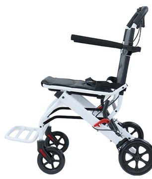 Opvouwbare Rolstoel – Lichtgewicht Transportstoel met Veiligheidsband en Comfortabel Design