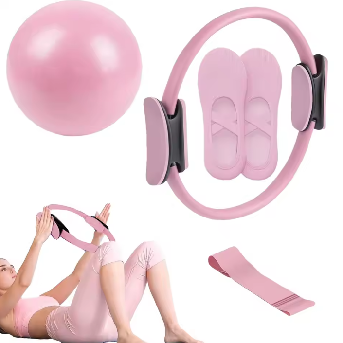 Pilates Set met Ring en Bal – Fitness Set voor Core Training en Full Body Workout