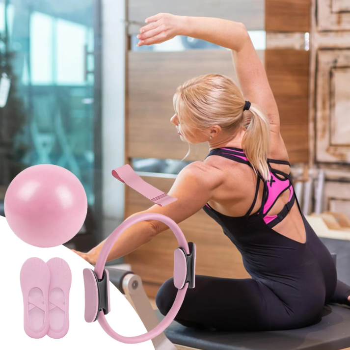 Pilates Set met Ring en Bal – Fitness Set voor Core Training en Full Body Workout