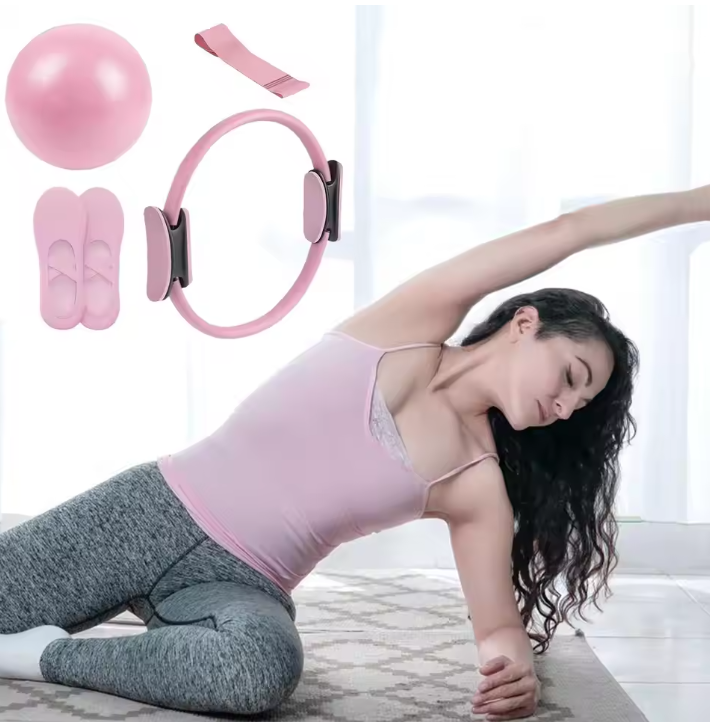 Pilates Set met Ring en Bal – Fitness Set voor Core Training en Full Body Workout