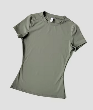 Dames Seamless Sport Top – Ademend Yoga Shirt met Korte Mouwen voor Fitness en Running