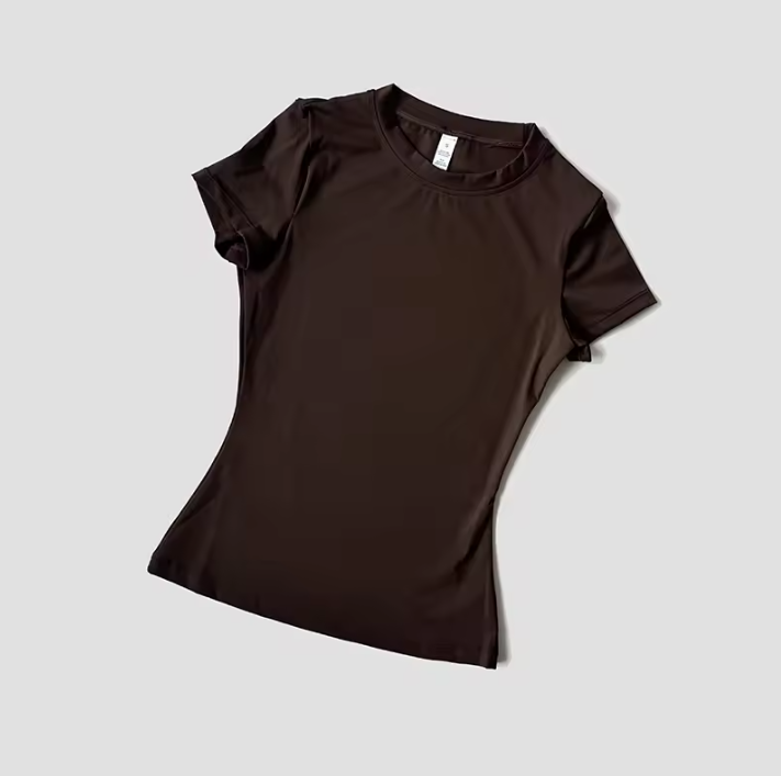 Dames Seamless Sport Top – Ademend Yoga Shirt met Korte Mouwen voor Fitness en Running