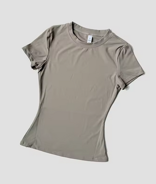 Dames Seamless Sport Top – Ademend Yoga Shirt met Korte Mouwen voor Fitness en Running