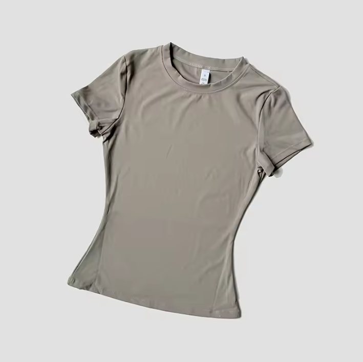 Dames Seamless Sport Top – Ademend Yoga Shirt met Korte Mouwen voor Fitness en Running