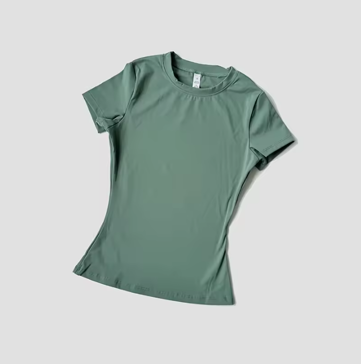 Dames Seamless Sport Top – Ademend Yoga Shirt met Korte Mouwen voor Fitness en Running