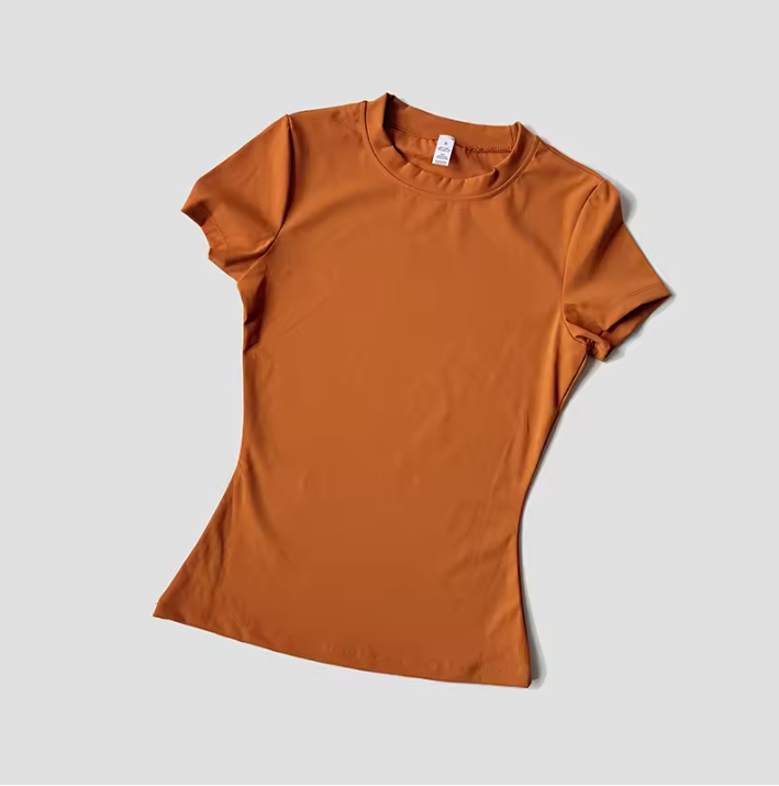 Dames Seamless Sport Top – Ademend Yoga Shirt met Korte Mouwen voor Fitness en Running