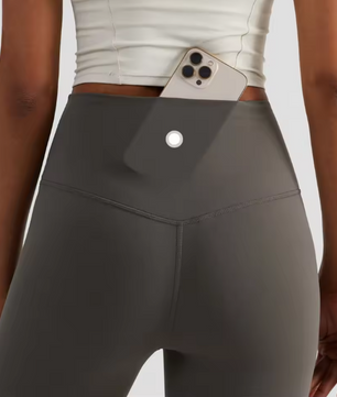 Dames High Waist Yoga Legging – Sport Cropped Legging met Achterzak voor Fitness en Training