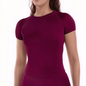 Dames Sport Shirt – Ademend Quick Dry Fitness Top met Korte Mouwen voor Yoga en Running