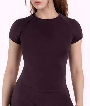 Dames Sport Shirt – Ademend Quick Dry Fitness Top met Korte Mouwen voor Yoga en Running