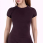 Dames Sport Shirt – Ademend Quick Dry Fitness Top met Korte Mouwen voor Yoga en Running