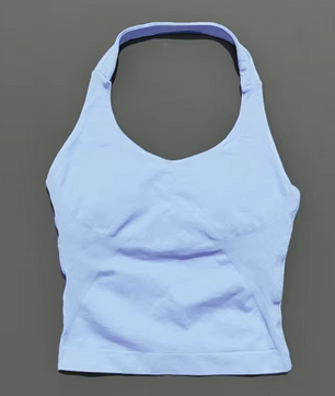 Dames Seamless Sport Top – Halter Fitness Tanktop met Ingebouwde BH en Uitneembare Cups