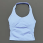 Dames Seamless Sport Top – Halter Fitness Tanktop met Ingebouwde BH en Uitneembare Cups