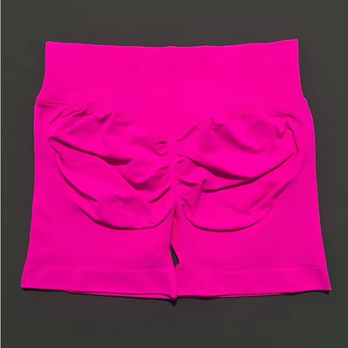Dames Sport Shorts – Seamless Biker Short met Scrunch Effect voor Fitness en Yoga