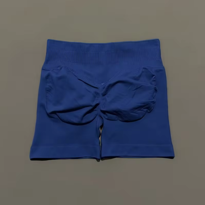 Dames Sport Shorts – Seamless Biker Short met Scrunch Effect voor Fitness en Yoga