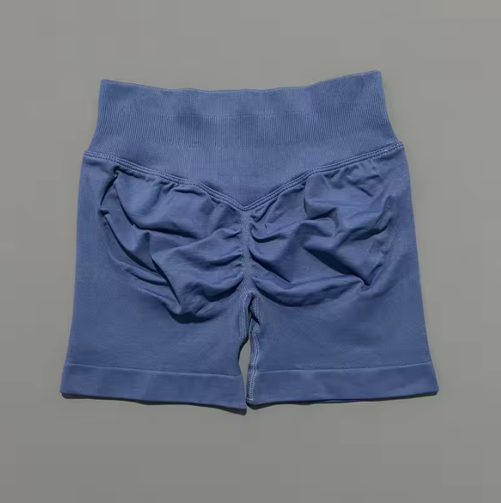 Dames Sport Shorts – Seamless Biker Short met Scrunch Effect voor Fitness en Yoga