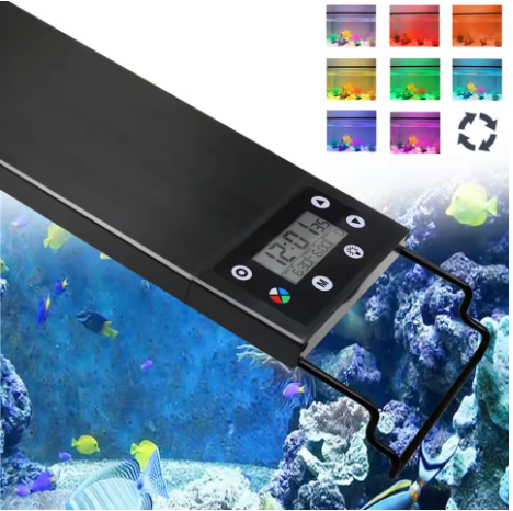 LED Aquarium Verlichting 30-60 cm – Full Spectrum Plant Lamp met Timer en Dimbare Lichtstanden
