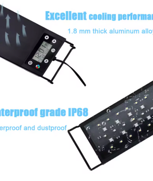 LED Aquarium Verlichting 30-60 cm – Full Spectrum Plant Lamp met Timer en Dimbare Lichtstanden