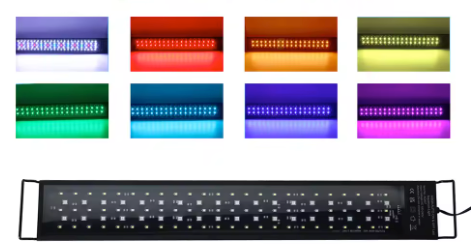 LED Aquarium Verlichting 30-60 cm – Full Spectrum Plant Lamp met Timer en Dimbare Lichtstanden